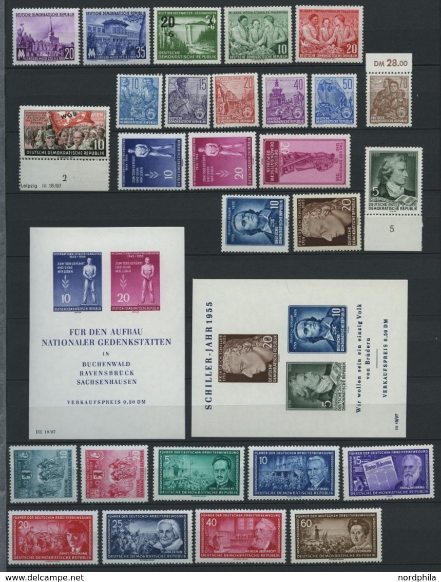 JAHRGÄNGE 447-509 **, 1955, Kompletter Jahrgang Mit 3 Blocks, Pracht - Altri & Non Classificati