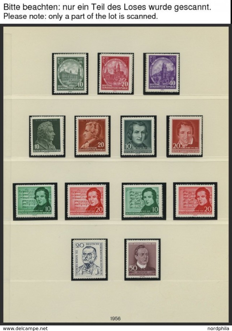 SAMMLUNGEN **, O, Zweifach Komplette Saubere Sammlung DDR Von 1956-90 (postfrisch Und Gestempelt) In 7 Lindner Falzlosal - Other & Unclassified