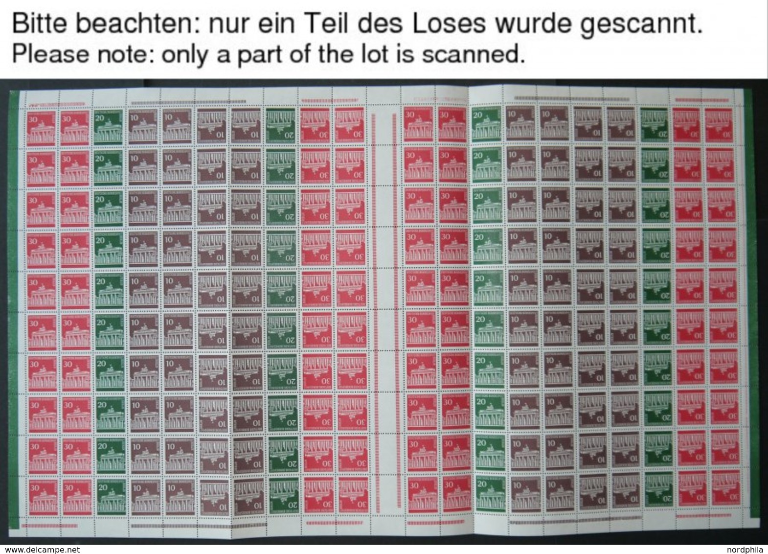 ZUSAMMENDRUCKE MHB 5-7 **, 1966-70, 3 Markenheftchenbogen Brandenburger Tor, Pracht, Mi. 700.- - Se-Tenant