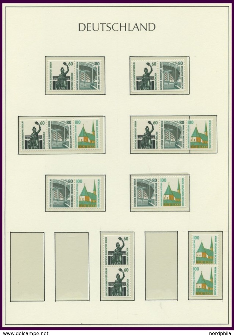 ZUSAMMENDRUCKE W 89-98 **, 1989, Sehenswürdigkeiten, Komplette Zusammendruck-Garnitur Mit 795 Und 834C/D, Pracht, Mi. 25 - Zusammendrucke