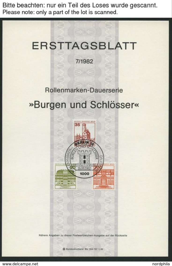 ERSTTAGSBLÄTTER 637-88 BrfStk, 1981/2, 2 Komplette Jahrgänge, ETB 1/81 - 14/82, Pracht - Autres & Non Classés