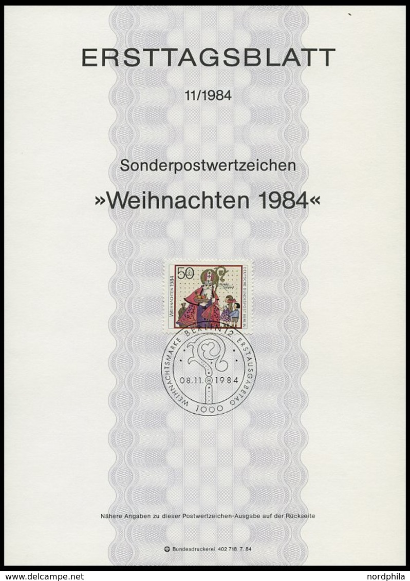 ERSTTAGSBLÄTTER 708-29 BrfStk, 1984, Kompletter Jahrgang, ETB 1 - 11/84, Pracht - Otros & Sin Clasificación