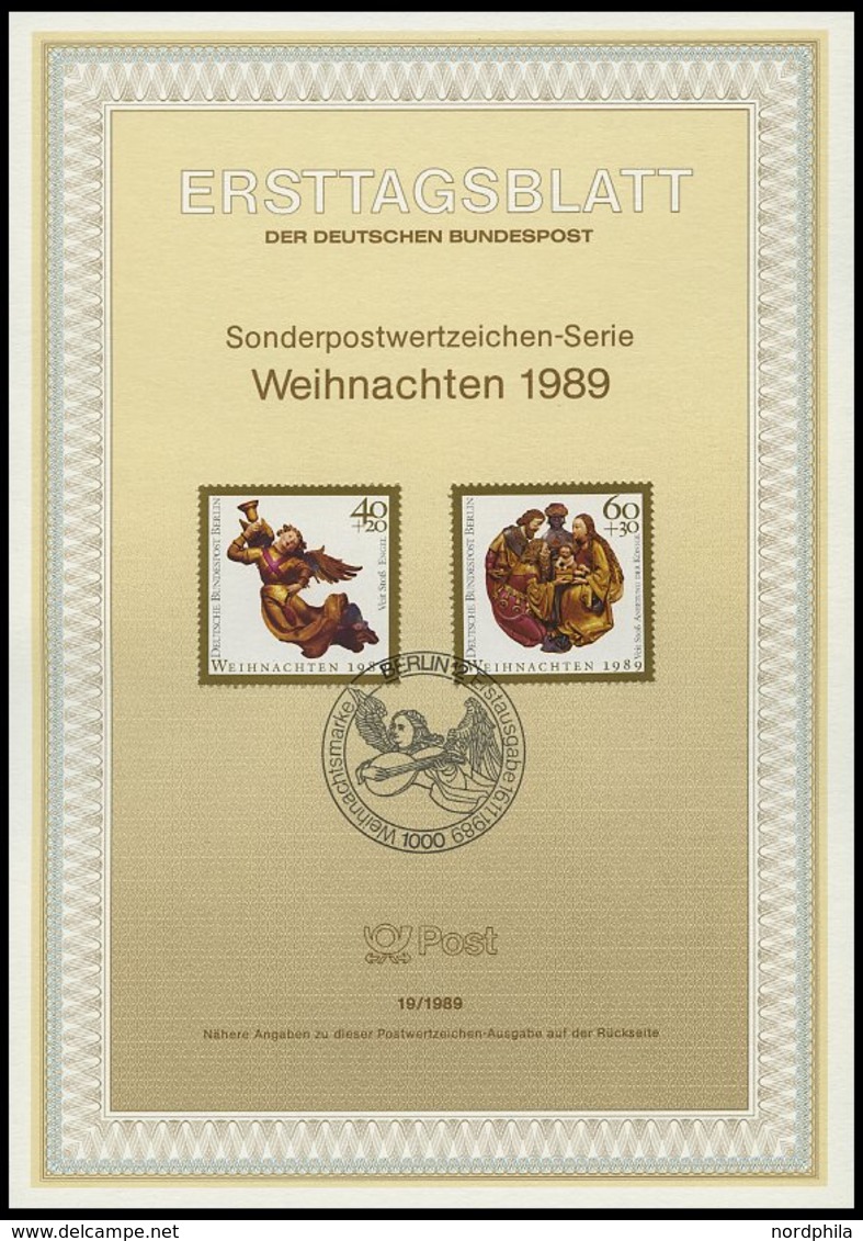 ERSTTAGSBLÄTTER 830-59 BrfStk, 1989, Kompletter Jahrgang, ETB 1 - 19/89, Pracht - Other & Unclassified
