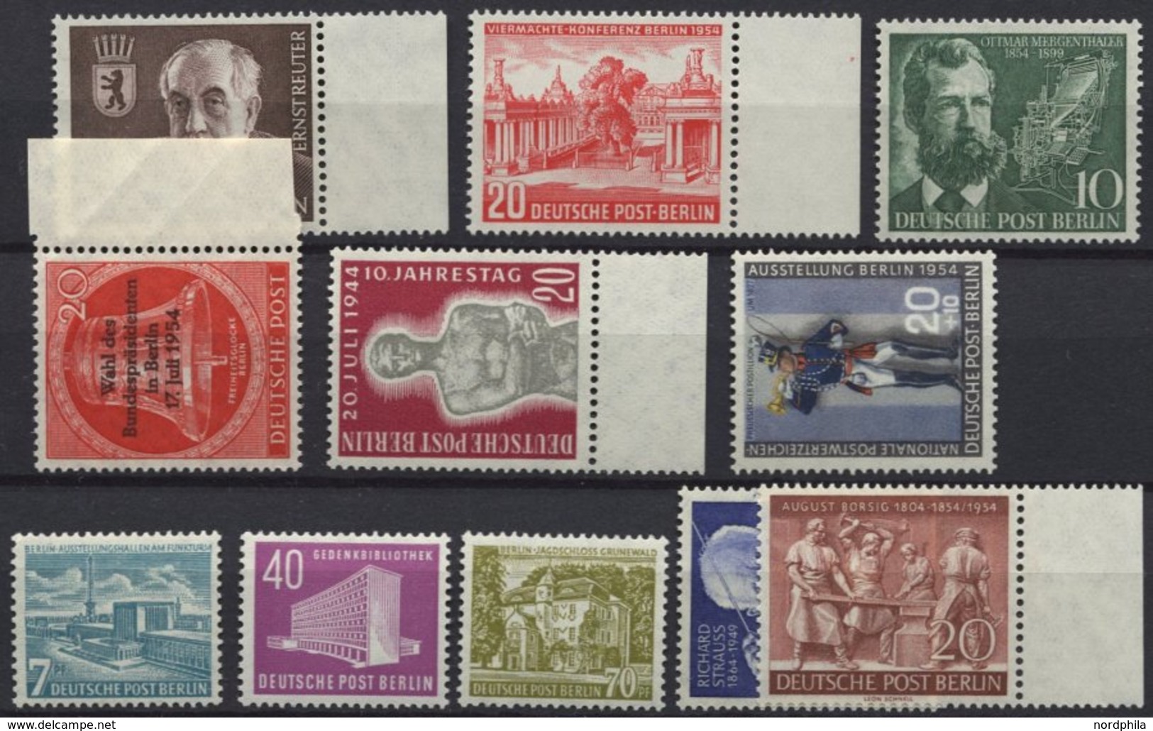 JAHRGÄNGE 115-25 **, 1954, Kompletter Jahrgang, Pracht - Andere & Zonder Classificatie