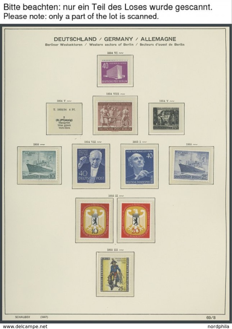 SAMMLUNGEN **, 1955-1989, Komplette Postfrische Sammlung Berlin Im Schaubek Album, Prachterhaltung - Collections