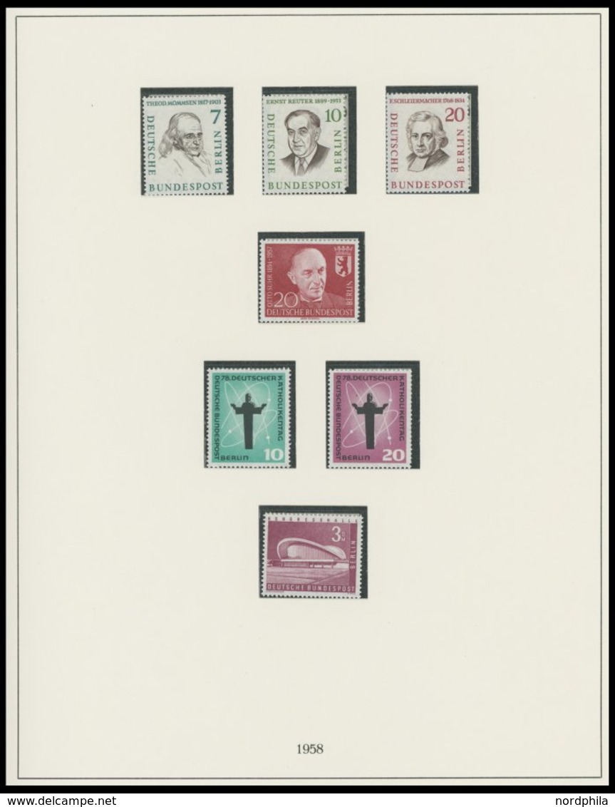 SAMMLUNGEN **, Komplette Postfrische Sammlung Berlin Von 1955-62 Auf Linder Falzlosseiiten, Prachterhaltung - Colecciones