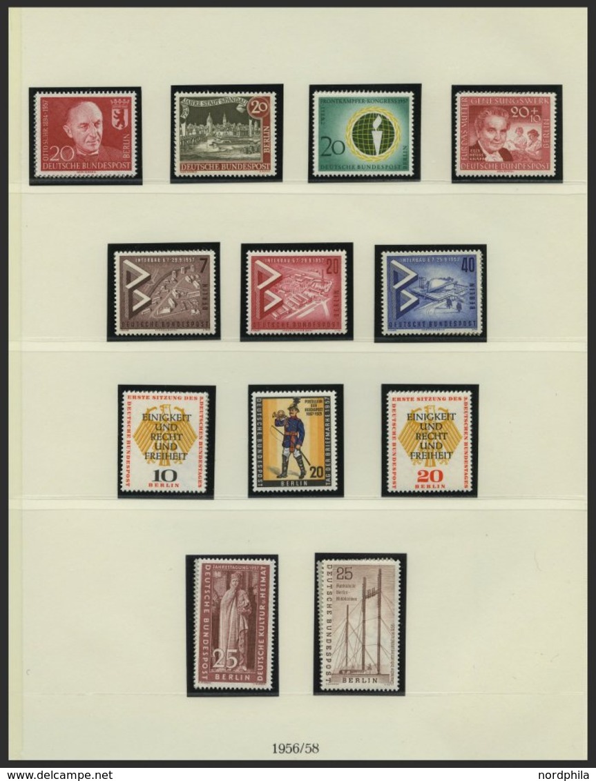 SAMMLUNGEN **, O, Komplette Sammlung Berlin Von 1955-90 In 2 Lindner-Bi-Collect Falzlosalben, Doppelt Gesammelt (** Und  - Collections