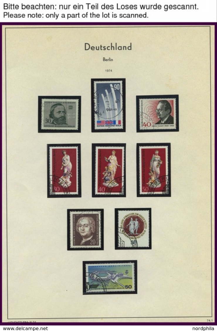 SAMMLUNGEN O, In Den Hauptnummern Komplette Gestempelte Sammlung Berlin Von 1974-86, Fast Nur ET-Sonderstempel, Auf Seit - Colecciones