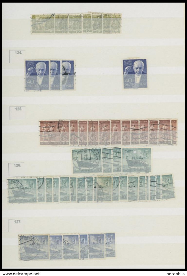 LOTS O,*,** , überwiegend Gestempeltes Lagerbuch Berlin Von 1948-66, Fast Nur Prachterhaltung - Used Stamps