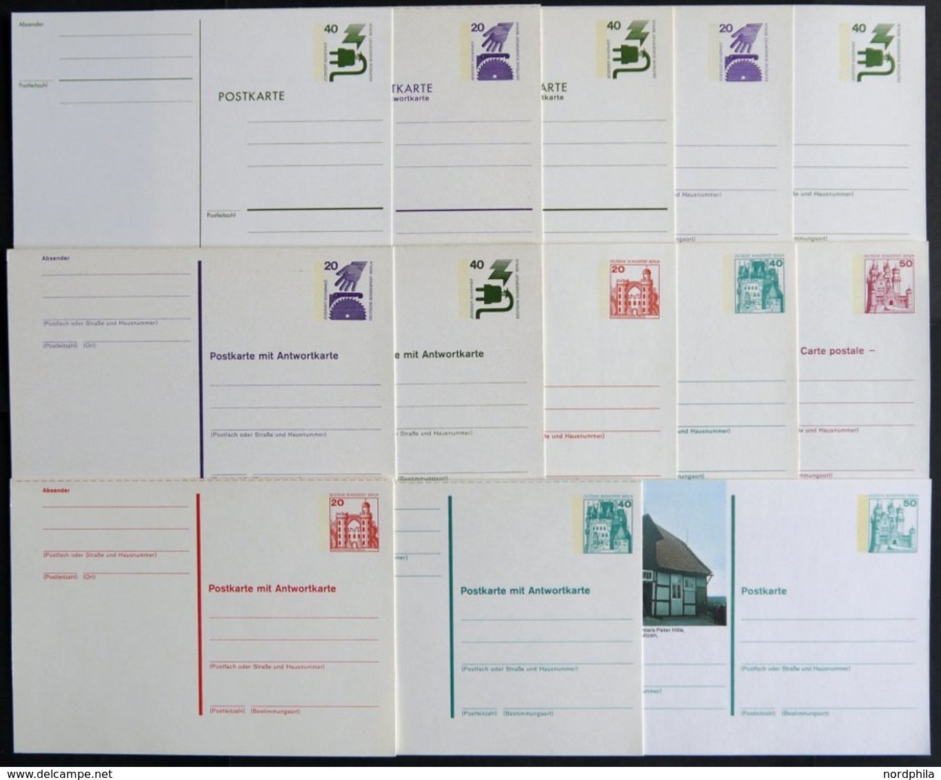 GANZSACHEN Aus P 1d-113 BRIEF, 1949-74, 58 Verschiedene Ungebrauchte Ganzsachenkarten, Fast Nur Prachterhaltung - Collezioni