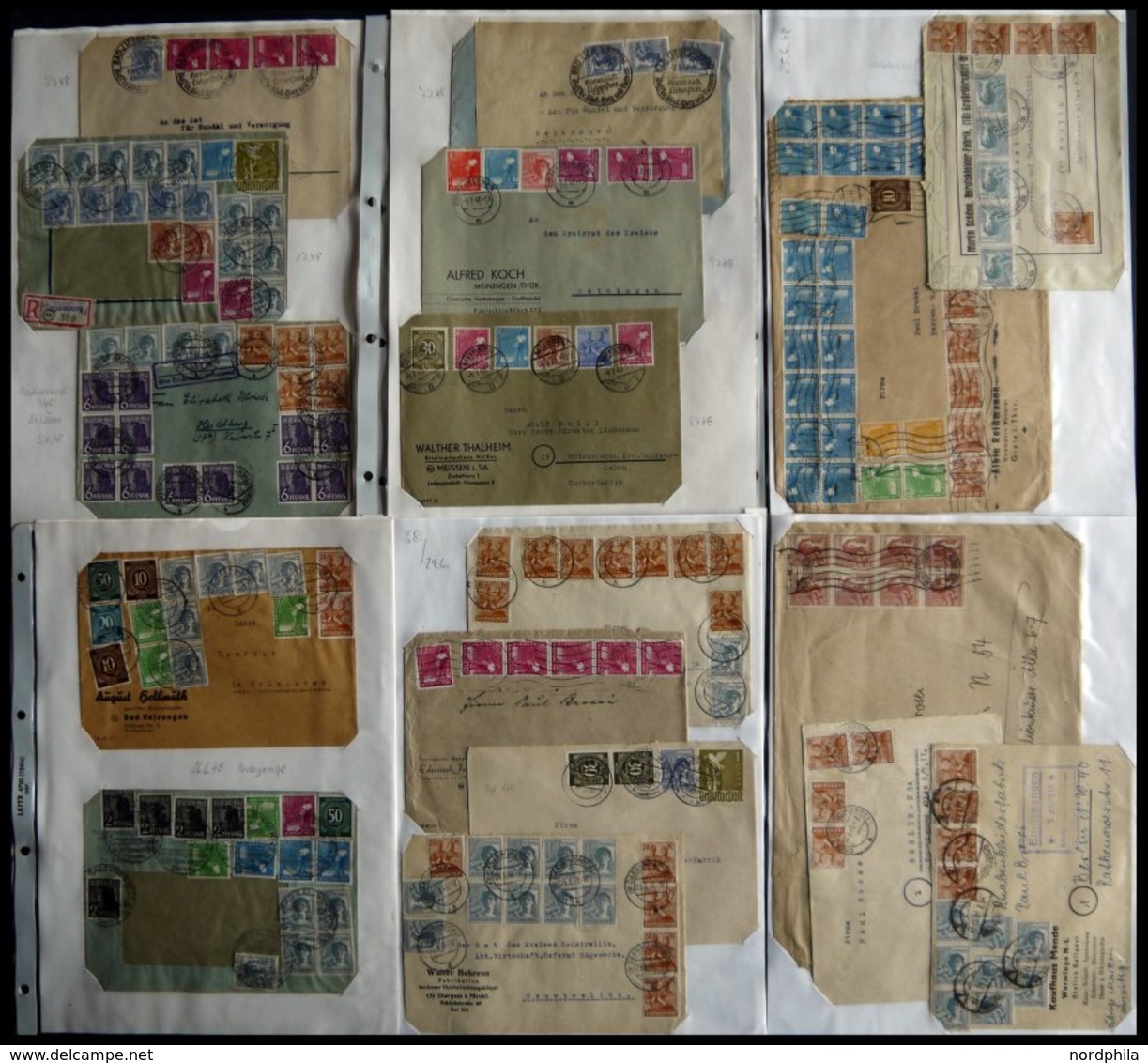 AMERIK. U. BRITISCHE ZONE 1948, Interessante Partie Von 64 Verschiedenen Belegen Zehnfachfrankaturen Der SBZ Vom 24.6. - - Altri & Non Classificati