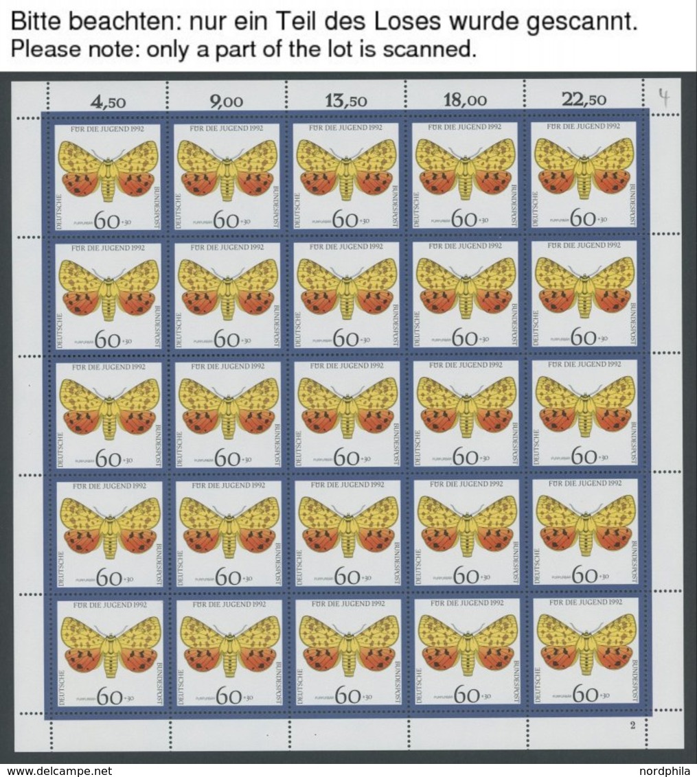 BUNDESREPUBLIK 1602-06KB **, 1992, Gefährdete Nachtfalter Im Bogensatz (25), Postfrisch, Pracht, Mi. 300.- - Oblitérés