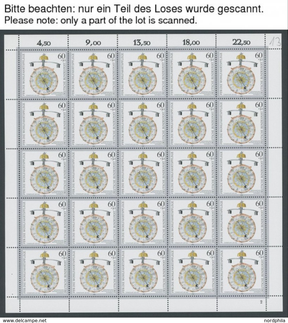 BUNDESREPUBLIK 1631-35KB **, 1992, Kostbare Uhren Im Bogensatz (25) Mit Abart 1635I, Postfrisch, Pracht, Mi. 285.- - Oblitérés