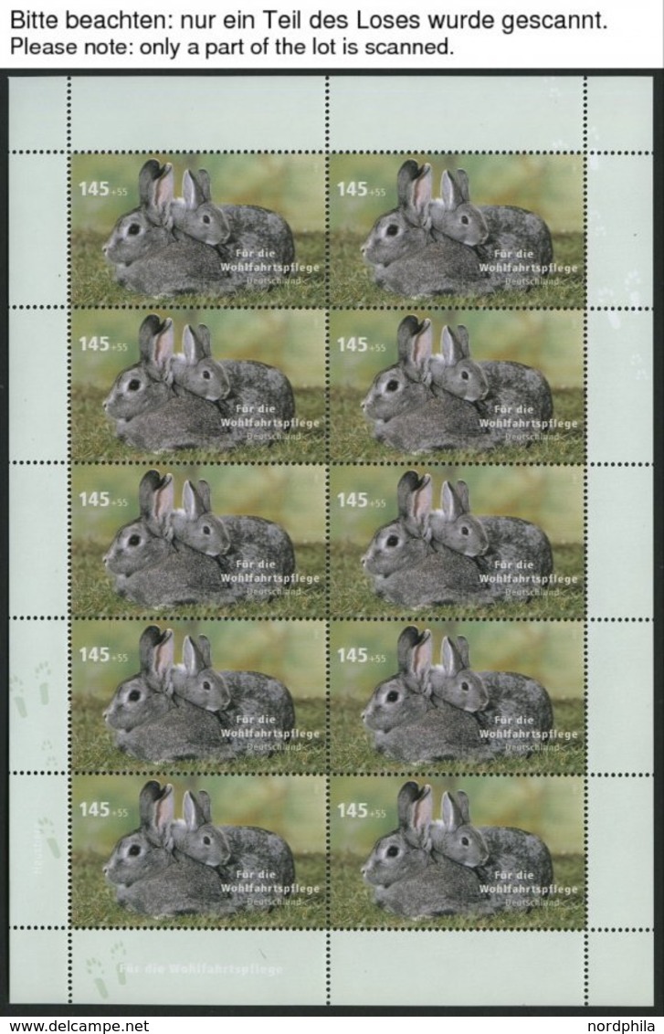 BUNDESREPUBLIK 2630-35KB **, 2007, Haustiere Im Kleinbogensatz, Pracht, Mi. 90.- - Used Stamps