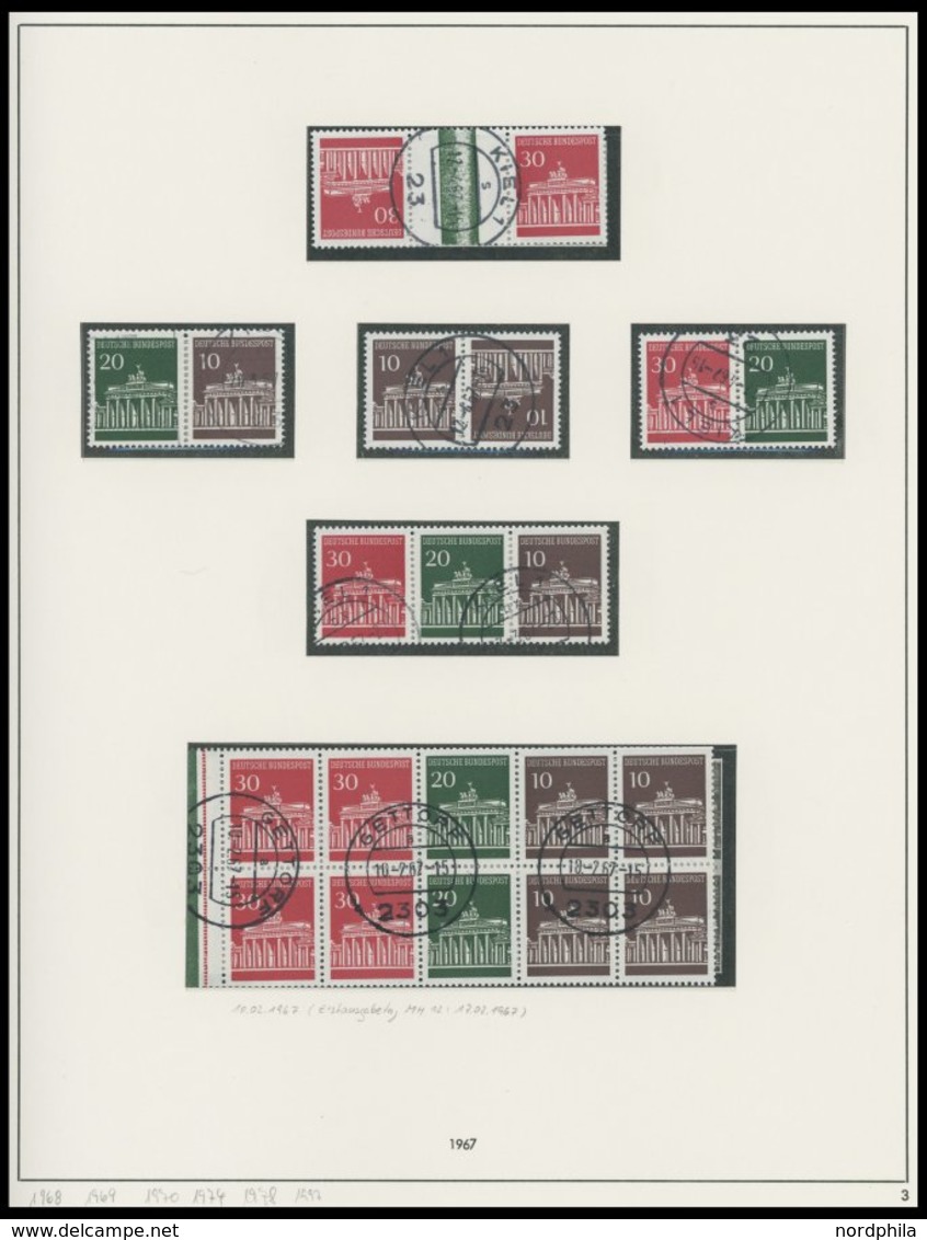 ZUSAMMENDRUCKE a. W 2-K 7 **,*,o , 1951-68, Partie meist verschiedener Zusammendrucke mit Markenheftchen, Heftchenblätte