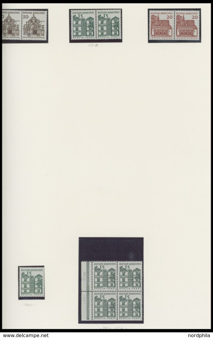 ZUSAMMENDRUCKE a. W 2-K 7 **,*,o , 1951-68, Partie meist verschiedener Zusammendrucke mit Markenheftchen, Heftchenblätte