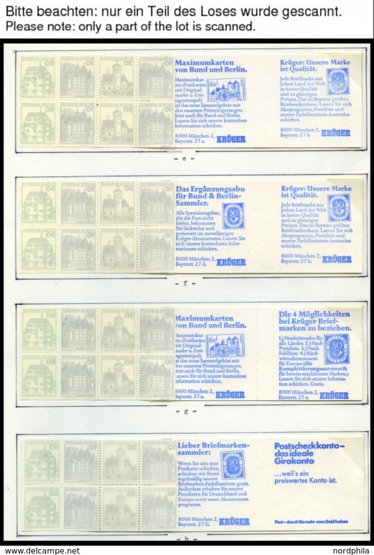 ZUSAMMENDRUCKE A. MH 22-W 78 Brief,** , 1980-82, Spezialsammlung Burgen Und Schlösser, Dabei Diverse Verschiedene Marken - Used Stamps