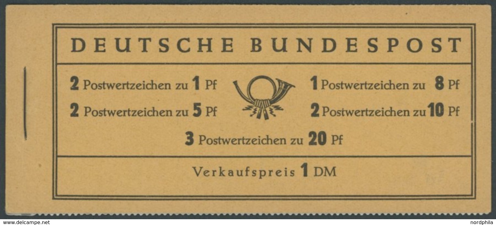 MARKENHEFTCHEN MH 4YII RLV III **, 1960, Markenheftchen Heuss Lieg. Wz., Nachauflage, Randleistenvariante III, Postfrisc - Otros & Sin Clasificación