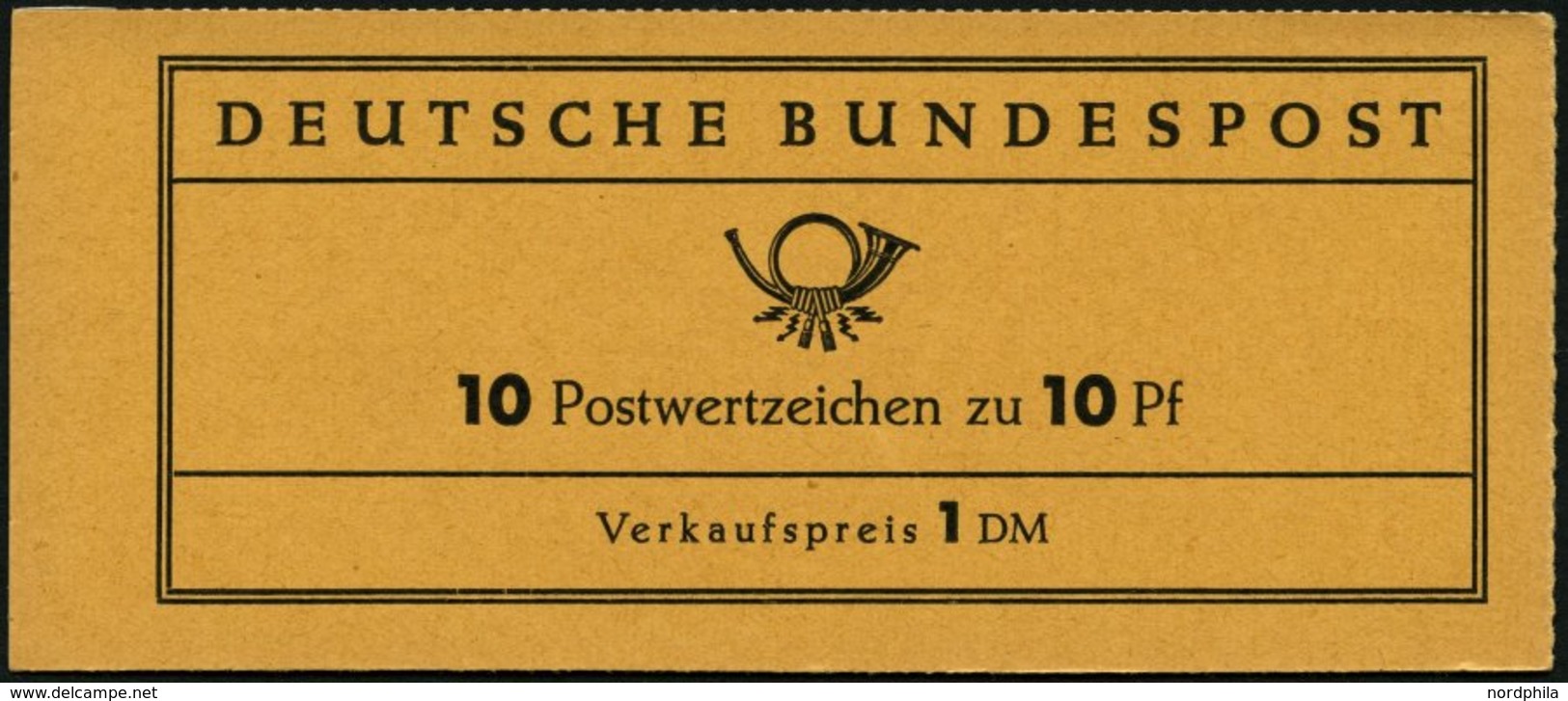 ZUSAMMENDRUCKE MH 6caII **, 1960, Markenheftchen Heuss Lumogen, Erstauflage, Mit Liegendem Grünen L Oberhalb Der Unteren - Sonstige & Ohne Zuordnung