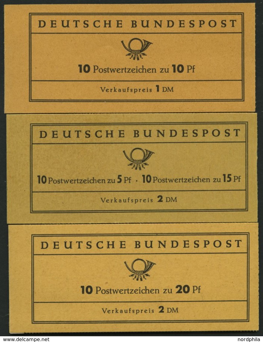 MARKENHEFTCHEN MH 7-9 **, 1961-63, 3 Markenheftchen, Pracht, Mi. 110.- - Other & Unclassified