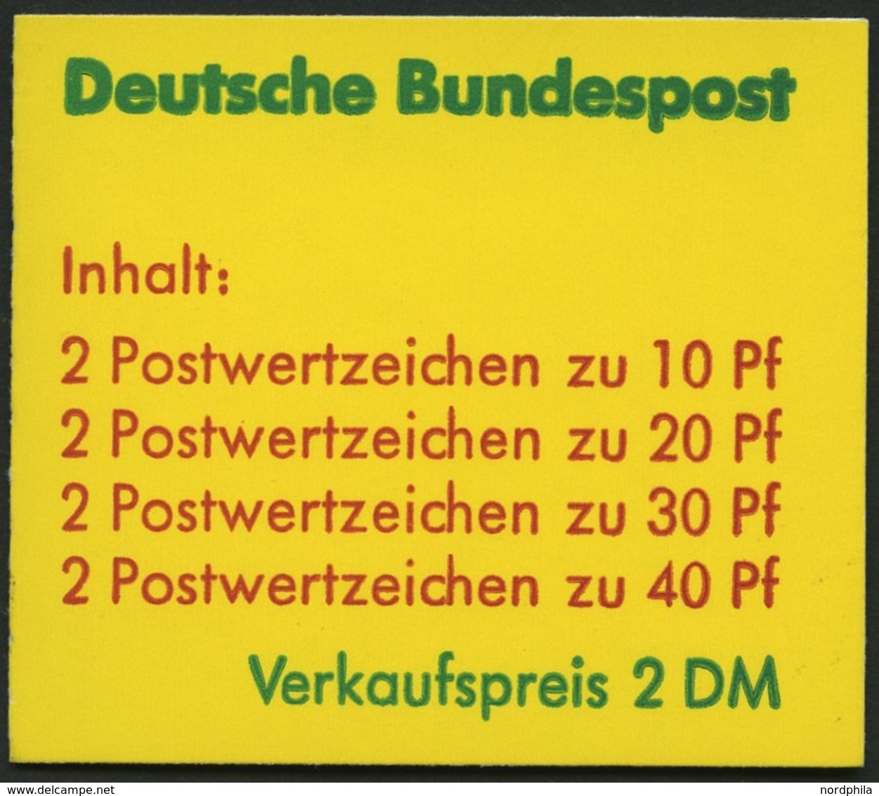 MARKENHEFTCHEN MH 20b **, 1974, Markenheftchen Unfallverhütung, 2. Deckelseite: Telefonansagedienste, Pracht, Mi. 65.- - Other & Unclassified