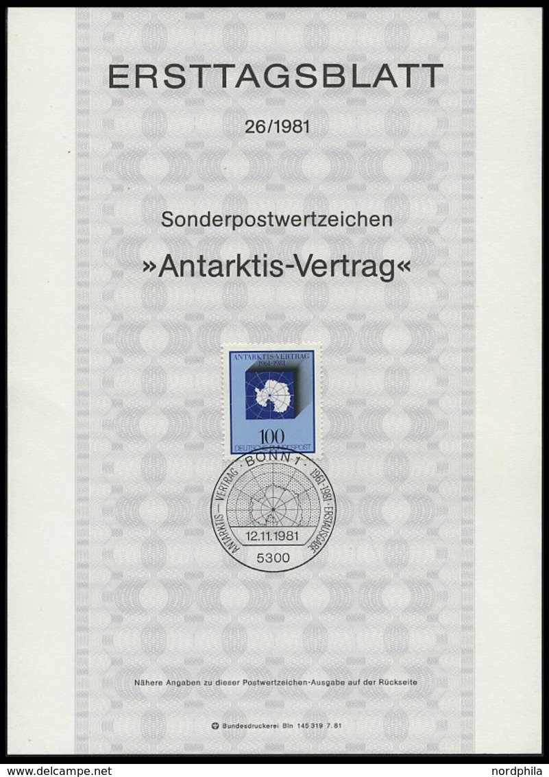 ERSTTAGSBLÄTTER 1082-1117 BrfStk, 1981, Kompletter Jahrgang, ETB 1 - 26/81, Pracht - Sonstige & Ohne Zuordnung