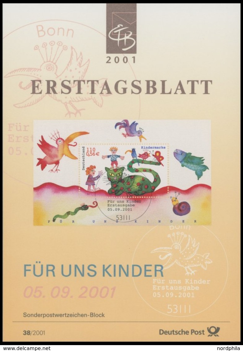 ERSTTAGSBLÄTTER 2156-2304 BrfStk, 2000-2002, 3 Komplette Jahrgänge, ETB 1/2000-49/2002, Pracht - Autres & Non Classés