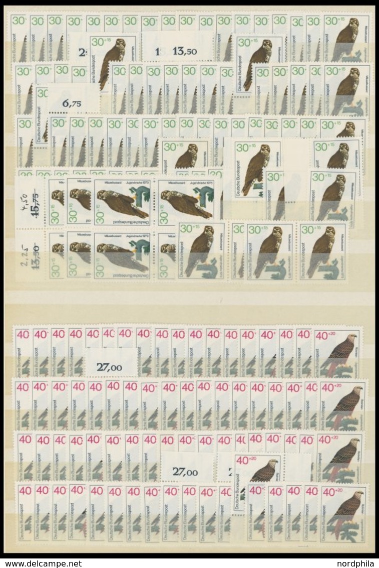 ENGROS 754-57 **, 1973, Vögel, 120 Postfrische Sätze, Fast Nur Pracht, Mi. 960.- - Abarten Und Kuriositäten