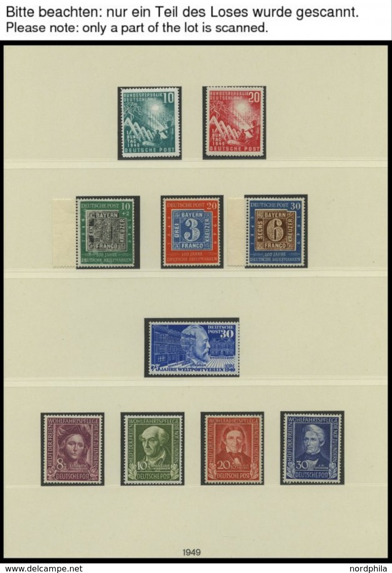 SAMMLUNGEN **, 1949-1971, Bis Auf Den Posthornsatz Komplette Postfrische Sammlung Bundesrepublik Im Linder Falzlosalbum, - Used Stamps
