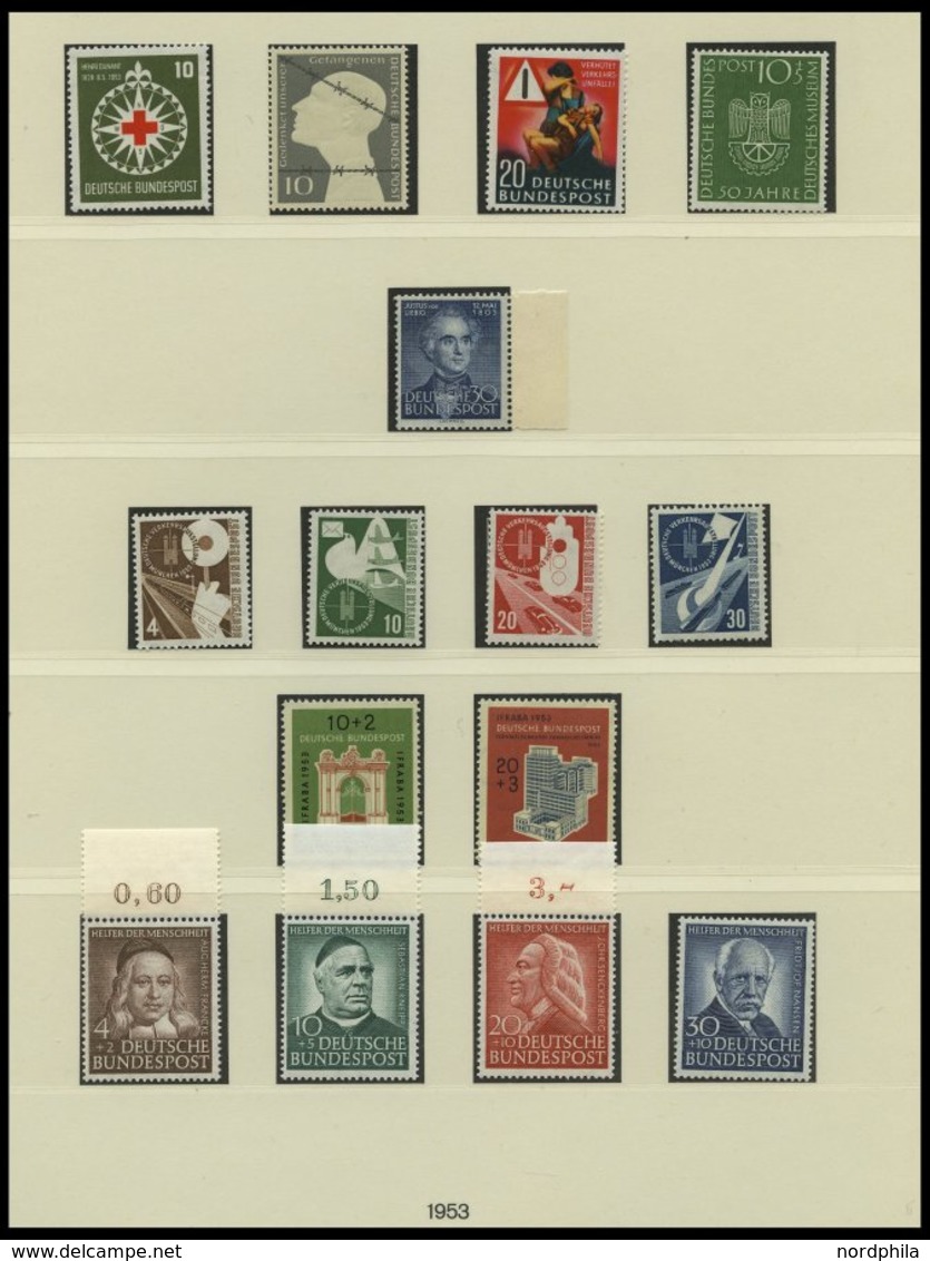 SAMMLUNGEN **, 1949-1971, Bis Auf Den Posthornsatz Komplette Postfrische Sammlung Bundesrepublik Im Linder Falzlosalbum, - Used Stamps