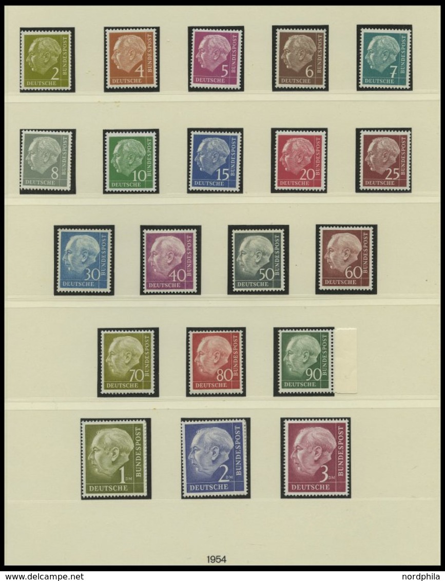 SAMMLUNGEN **, 1949-1971, Bis Auf Den Posthornsatz Komplette Postfrische Sammlung Bundesrepublik Im Linder Falzlosalbum, - Used Stamps