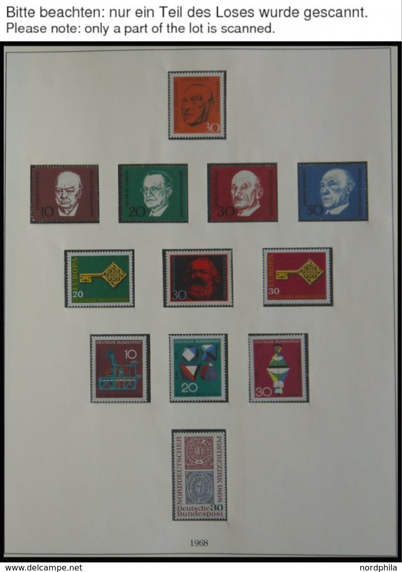 SAMMLUNGEN **, Postfrische Sammlung Bundesrepublik Von 1958-71, In Den Hauptnummern Komplett, Im Lindner Falzlosalbum (T - Used Stamps