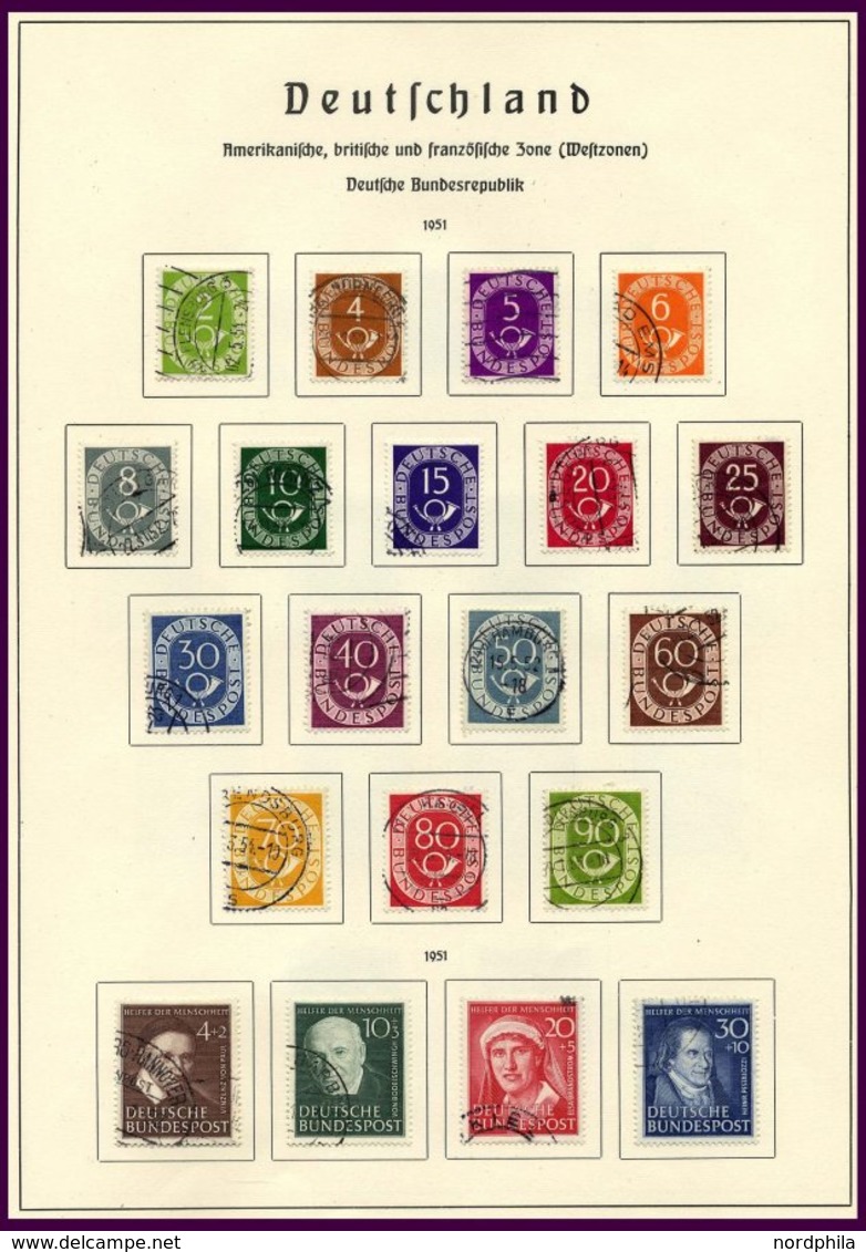 SAMMLUNGEN O, Saubere Gestempelte, In Den Hauptnummern Komplette Sammlung Bis 1976 In 2 Leuchtturm Falzlosalben, Fast Nu - Used Stamps