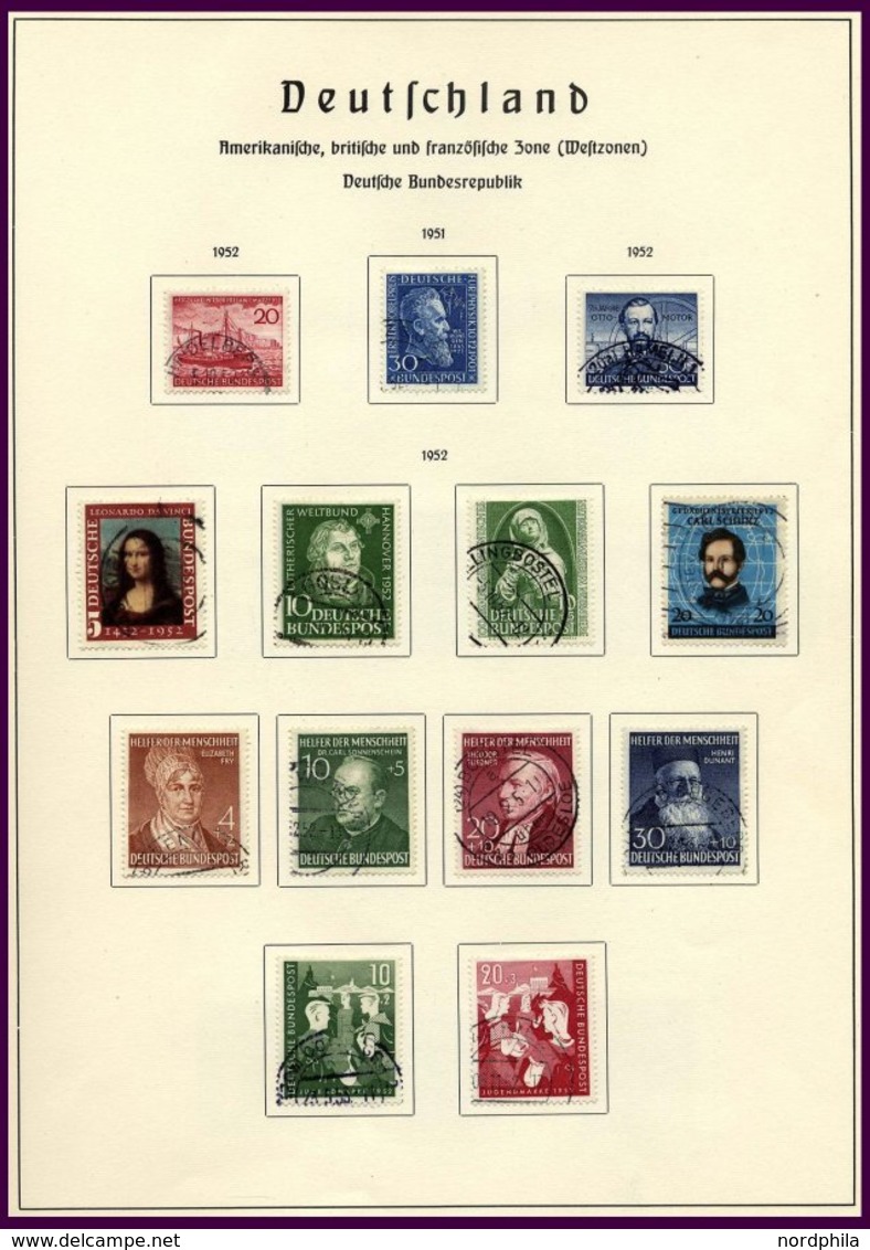 SAMMLUNGEN O, Saubere Gestempelte, In Den Hauptnummern Komplette Sammlung Bis 1976 In 2 Leuchtturm Falzlosalben, Fast Nu - Used Stamps