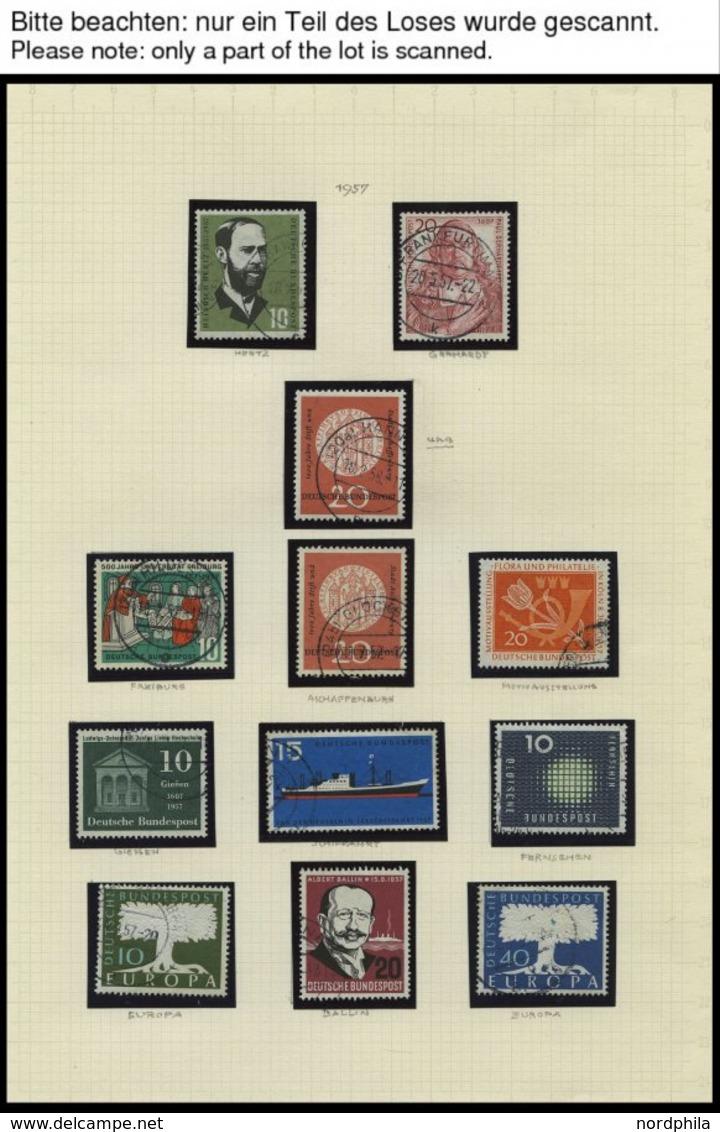 SAMMLUNGEN O, In Den Hauptnummern, Bis Auf Beethoven, Wohl Komplette Gestempelte Teilsammlung Bundesrepublik Von 1957-79 - Used Stamps