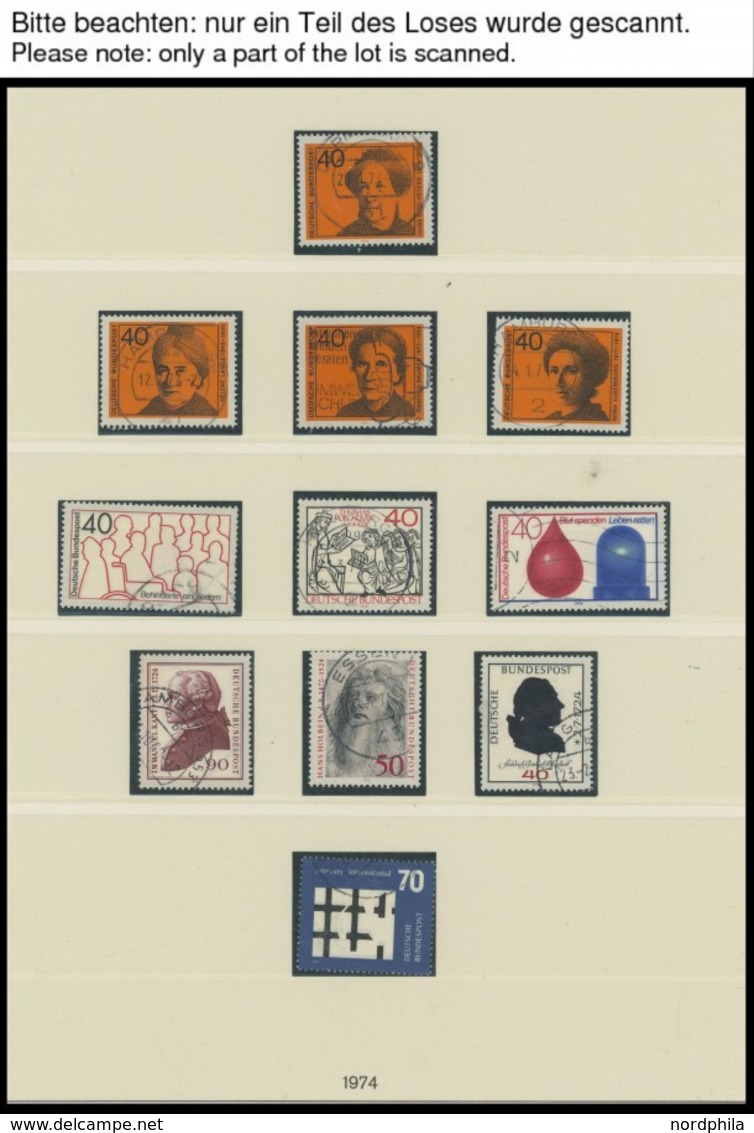 SAMMLUNGEN O, Gestempelte Sammlung Bundesrepublik Von 1969-82 Im Lindner Falzlosalbum, Meist Prachterhaltung - Used Stamps