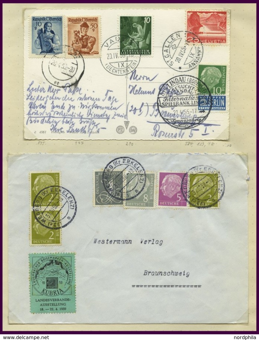 SAMMLUNGEN O, BRIEF, Gestempelte Sammlung Bund Von 1949-87 Im Schaubek-Album, Dabei Diverse Briefe, Anfangs Lückenhaft,  - Used Stamps