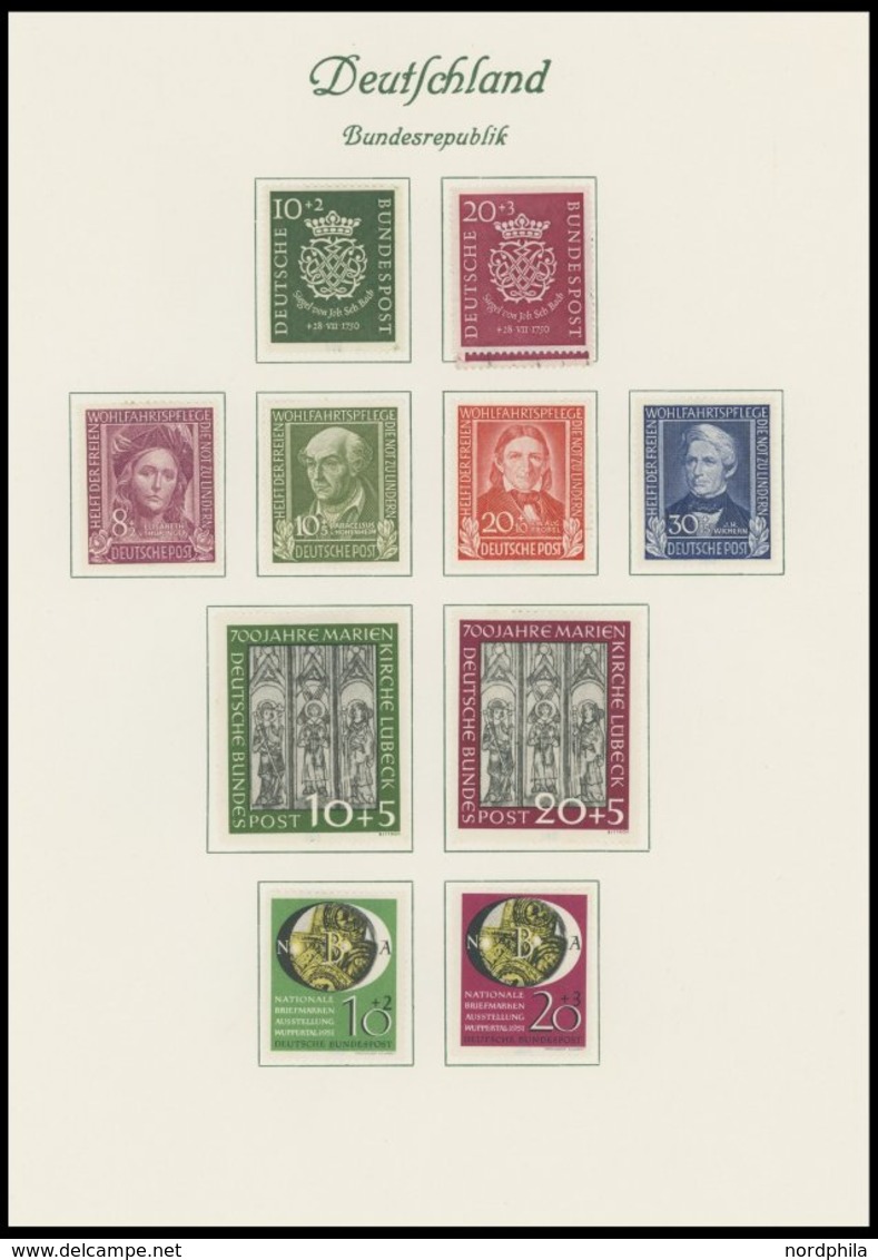 SAMMLUNGEN *,o , überwiegend Ungebrauchte Sammlung Bundesrepublik Von 1949-66 Auf Borek Seiten Mit Vielen Guten Ausgaben - Used Stamps