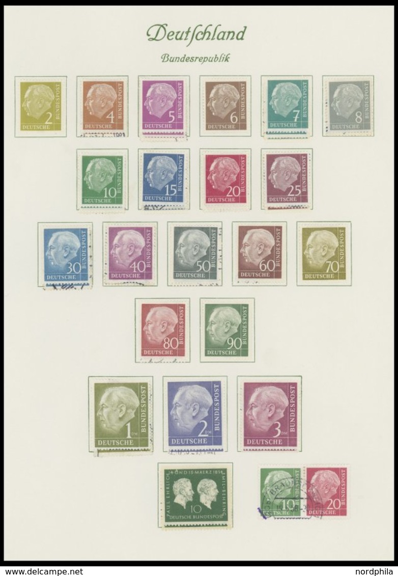 SAMMLUNGEN *,o , überwiegend Ungebrauchte Sammlung Bundesrepublik Von 1949-66 Auf Borek Seiten Mit Vielen Guten Ausgaben - Used Stamps