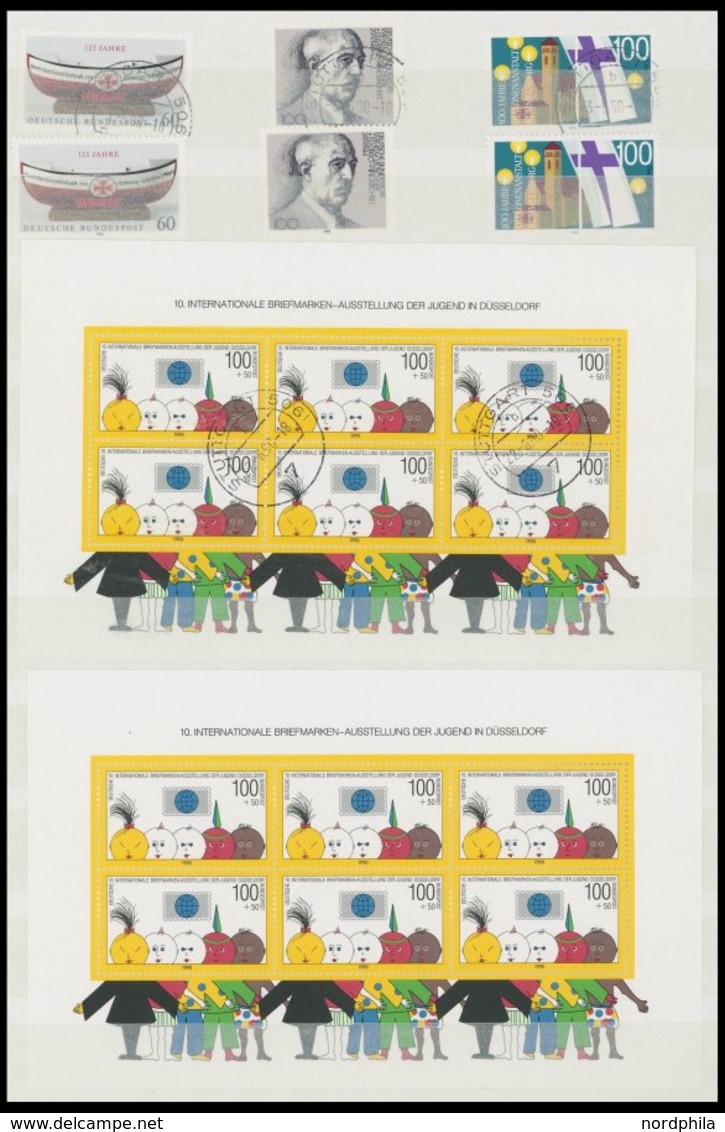 SAMMLUNGEN **,o , In Den Hauptnummern Recht Komplette Sammlung Bundesrepublik Von 1970-91, Jeweils Postfrisch Und Gestem - Used Stamps