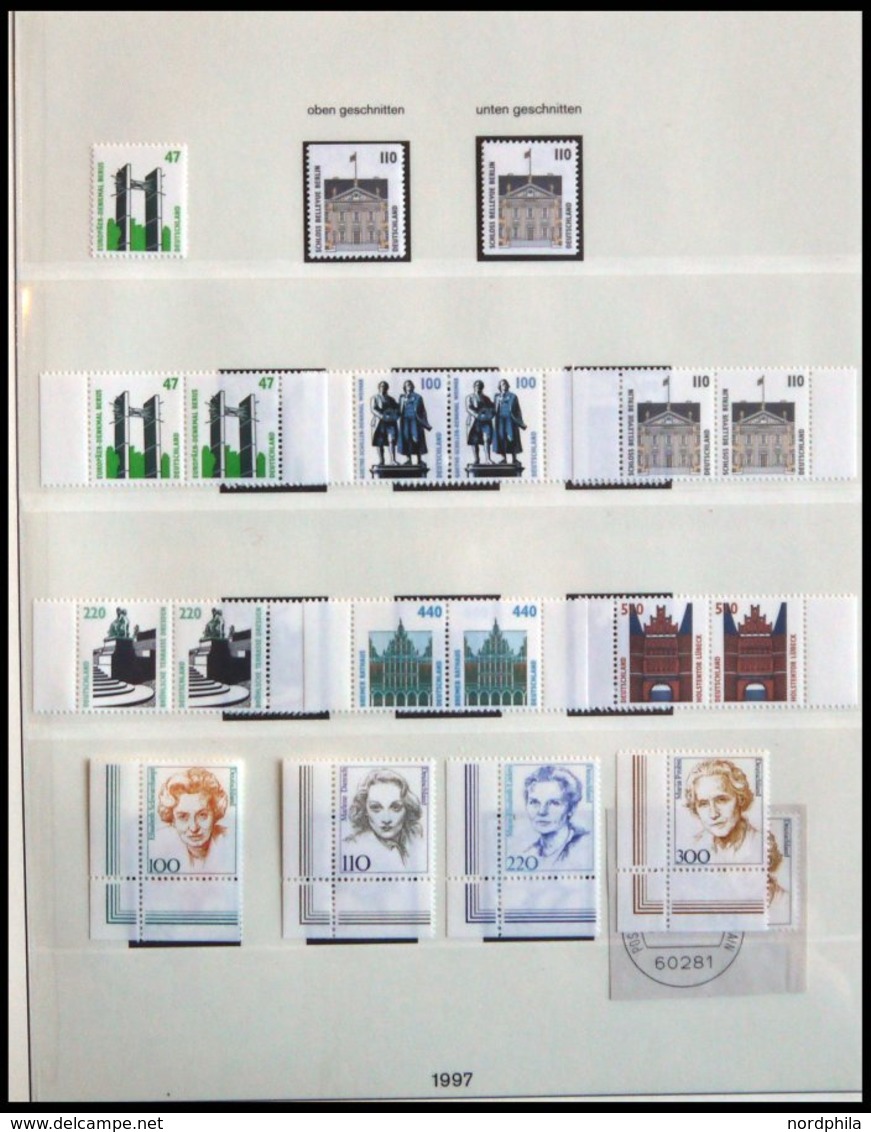 SAMMLUNGEN **,o , Komplette Sammlung Bundesrepublik Von 1994-97 Im Lindner Falzlosalbum, Fast Nur Randstücke, Jeweils Po - Used Stamps