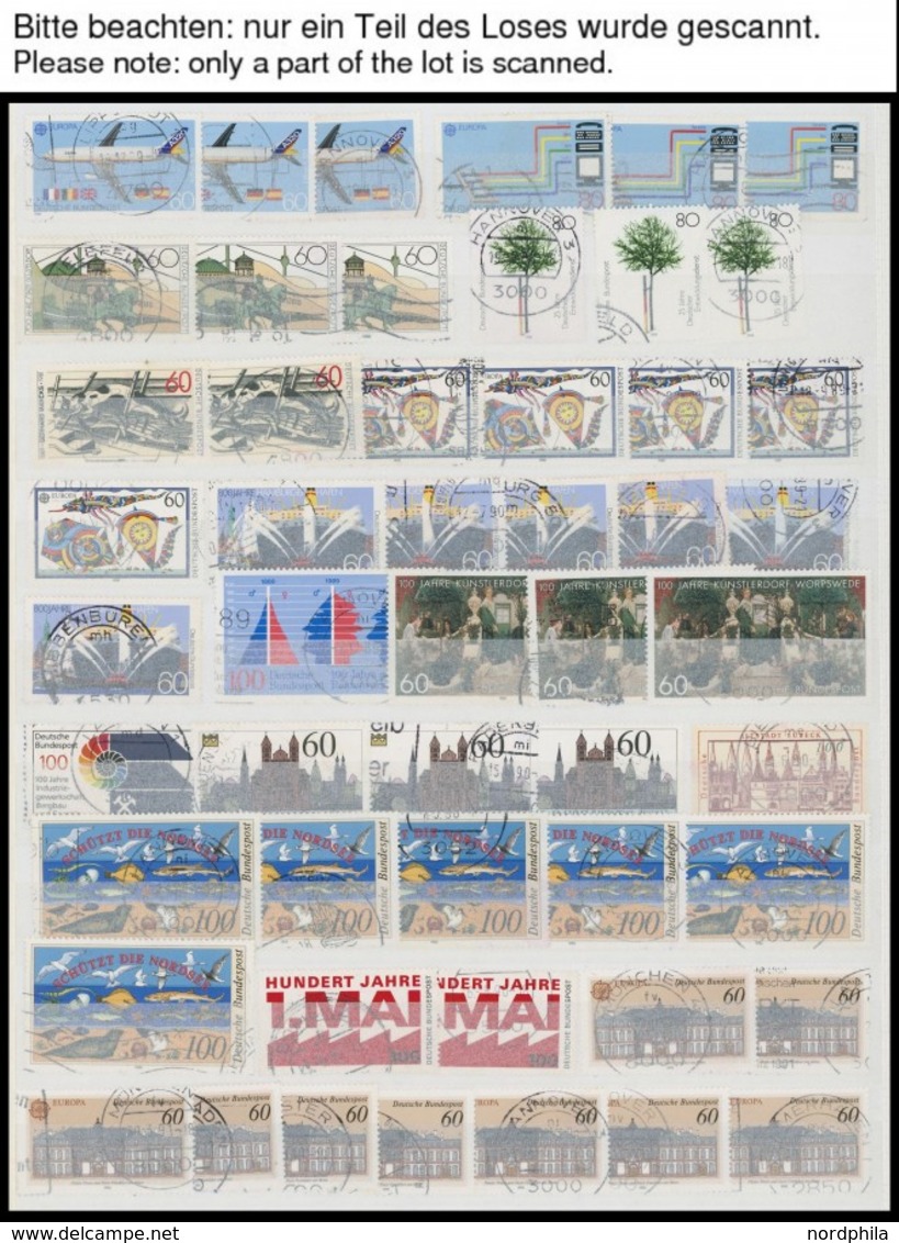 LOTS O, Gestempelte Dublettenpartie Bundesrepublik Von 1973-97 Sauber Im Einsteckbuch, Prachterhaltung - Altri & Non Classificati