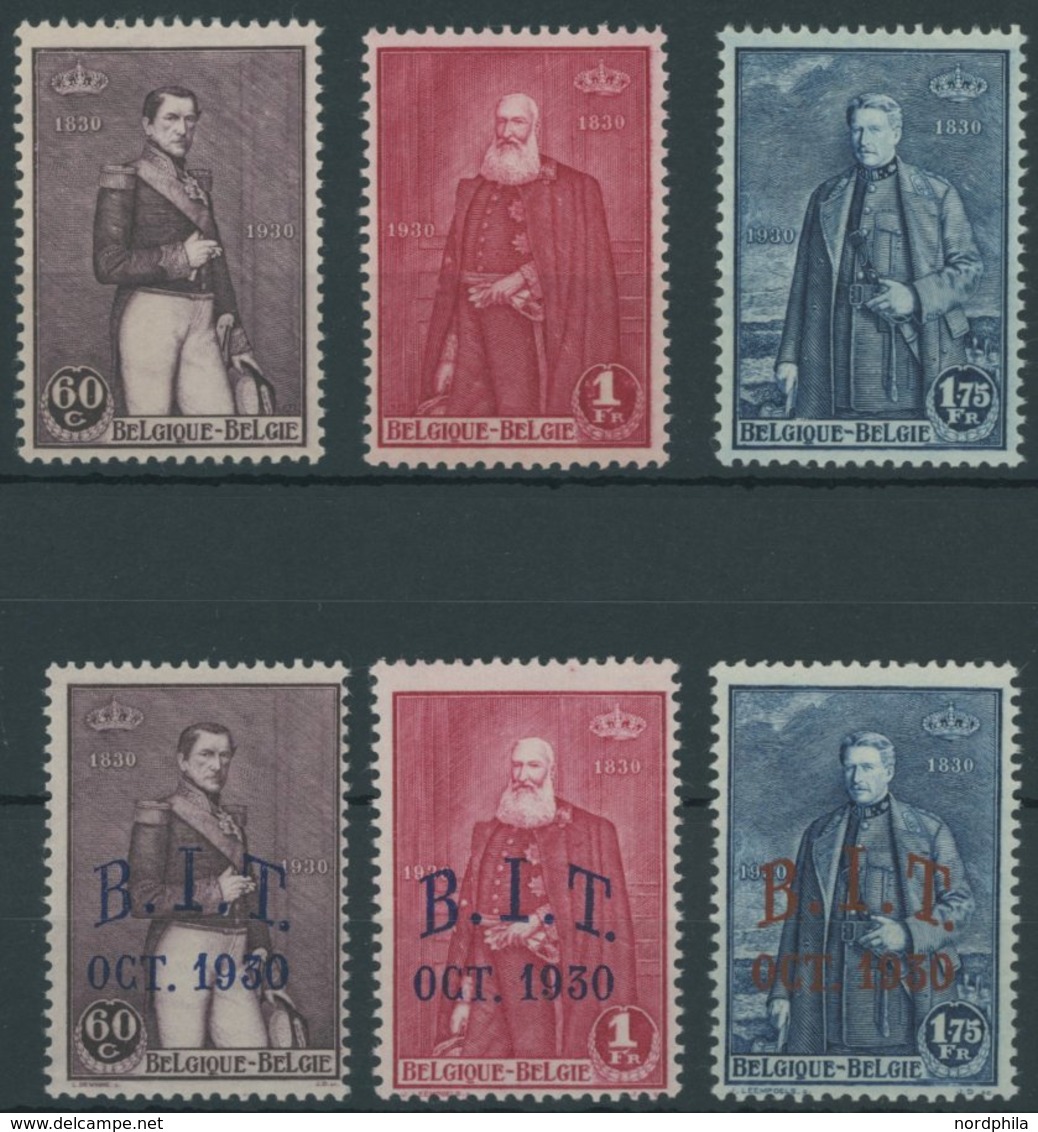 BELGIEN 284-86,288-90 **, 1930, Unabhängigkeit Und Verwaltungsrat, Postfrisch, 2 Prachtsätze, Mi. 82.- - 1849 Epauletten