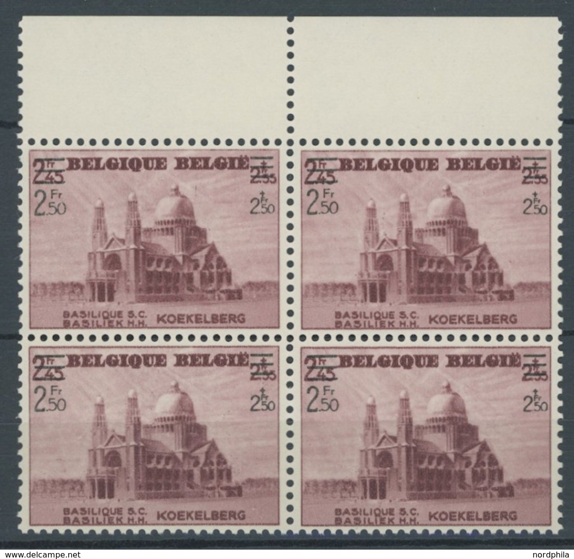 BELGIEN 482-88 VB **, 1938, Albertkanal Und Basilika In Viererblocks, Postfrisch, 2 Prachtsätze, Mi. 108.- - 1849 Schulterklappen
