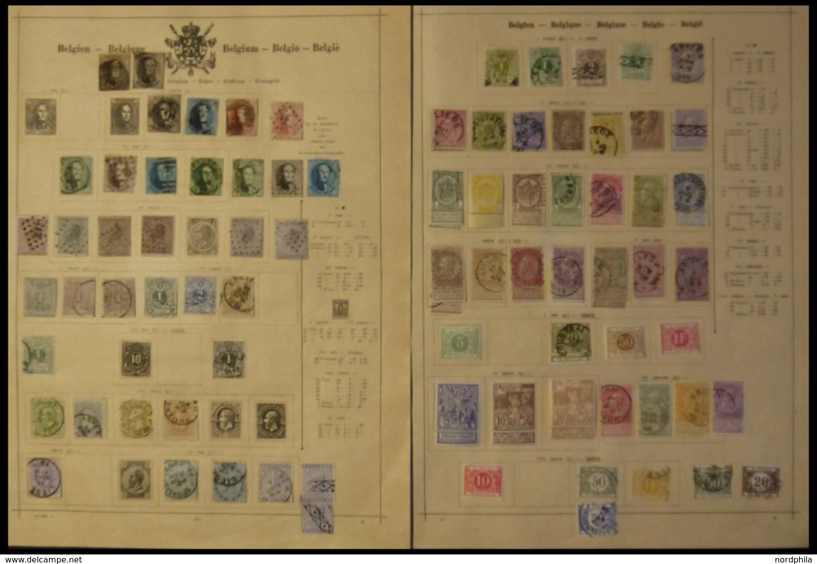 SAMMLUNGEN, LOTS O,* , 1849-1915, Alter Sammlungsteil Belgien Auf Seiten, Etwas Unterschiedlich, Fundgrube! - Collections