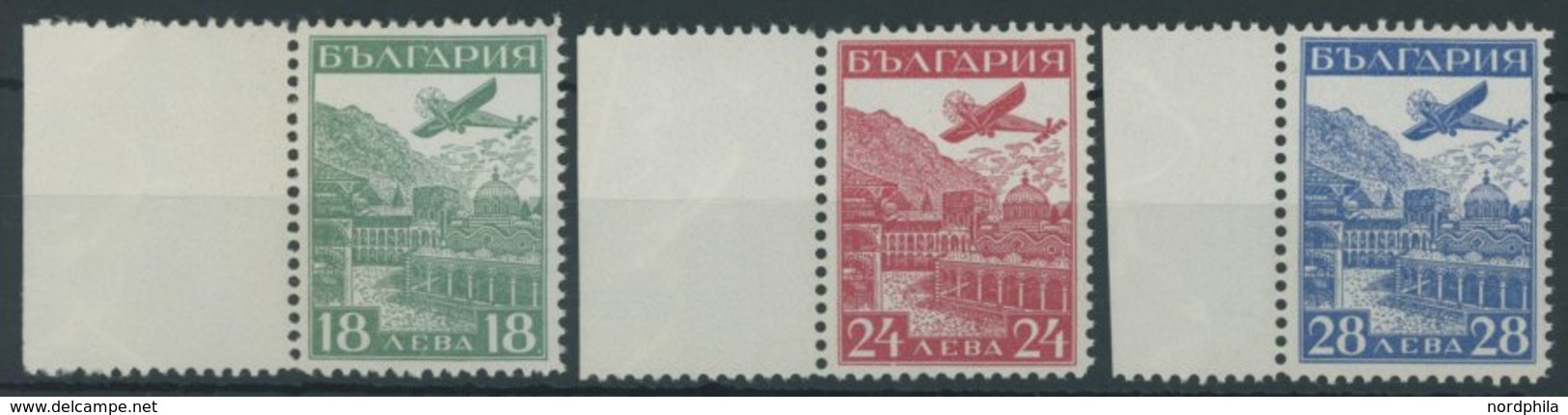 BULGARIEN 249-51 **, 1932, Luftpostausstellung, Prachtsatz, Mi. 250.- - Sonstige & Ohne Zuordnung
