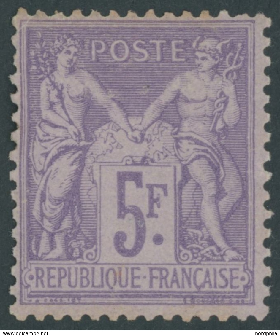 FRANKREICH 76 *, 1877, 5 Fr. Violett Auf Helllila, Falzreste, Feinst, Mi. 450.- - Autres & Non Classés