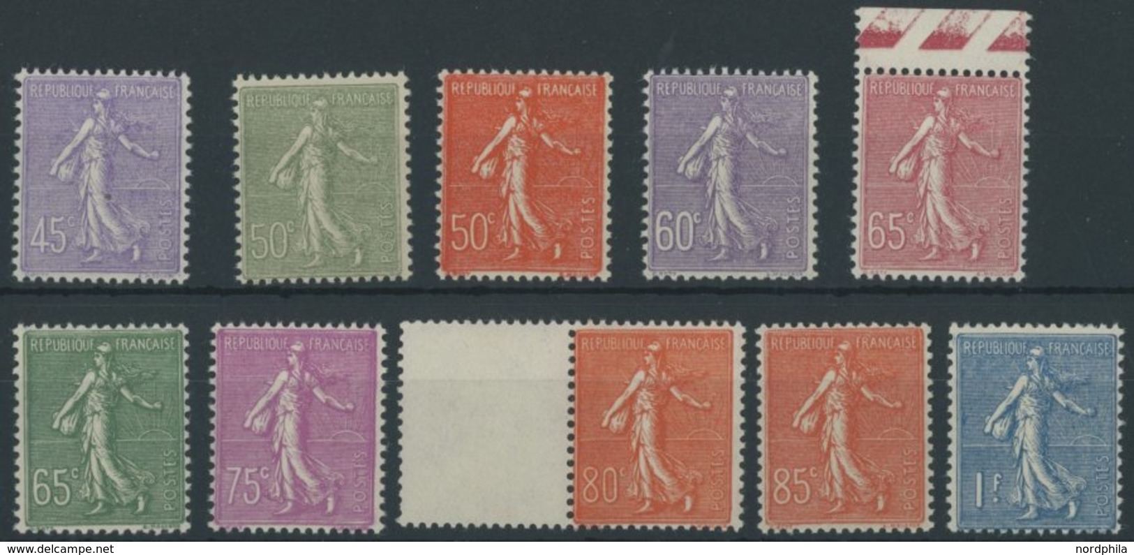 FRANKREICH 159-68 **, 1924, Säerin Mit Sonne, Postfrischer Prachtsatz, Mi. 150.- - Autres & Non Classés