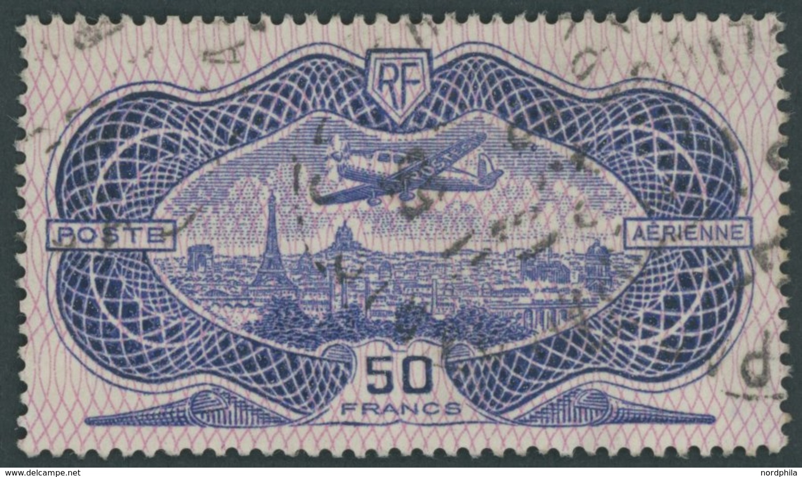 FRANKREICH 321 O, 1936, 50 Fr. Banknotenpapier, Feinst, Mi. 300.- - Andere & Zonder Classificatie