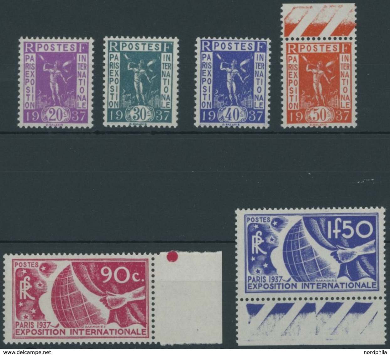 FRANKREICH 328-33 **, 1936, Weltausstellung, Postfrischer Prachtsatz, Mi. 70.- - Otros & Sin Clasificación